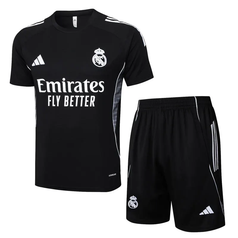 KIT Treino Real Madrid Preto 25/26