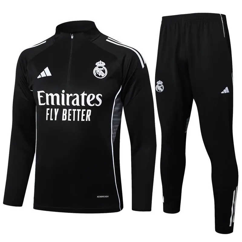 Conjunto Treino Real Madrid Preto 25/26