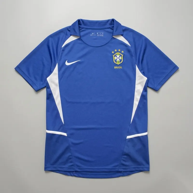 Camisa Brasil RETRO Azul 2002