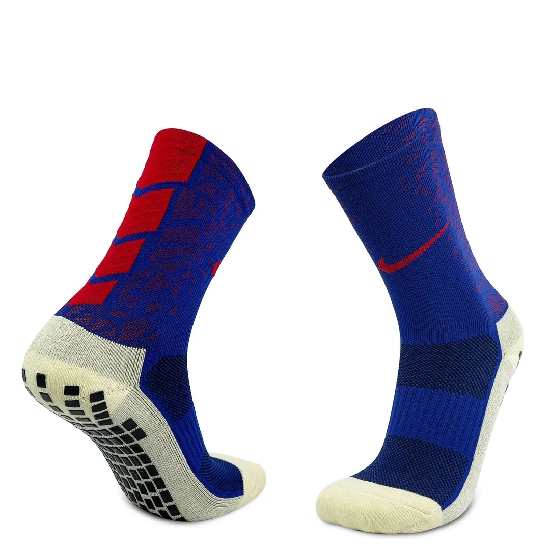 Meia Pro Antiderrapante Azul e Vermelho