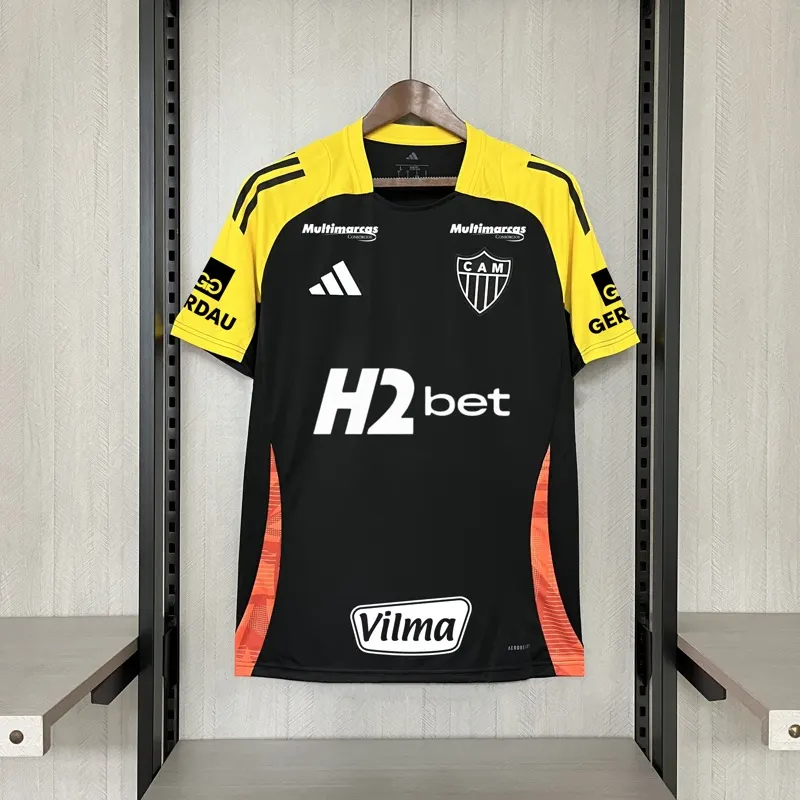 Atlético Mineiro Treino Preta 25/26 com Patrocínios Torcedor