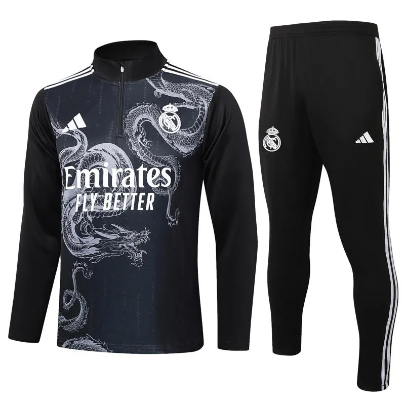 Conjunto Treino Real Madrid Preto 25/26