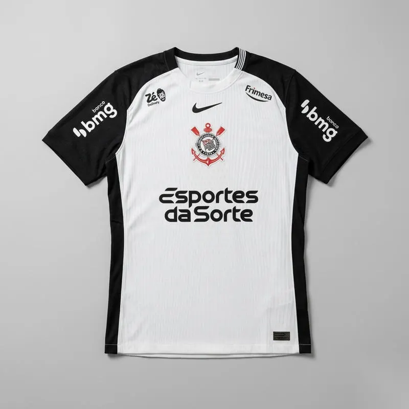 Corinthians Titular 25/26 Jogador com Todos os Patrocínios