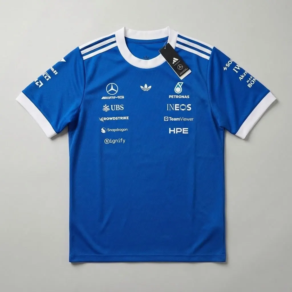 Camisa Mercedes Azul Polo