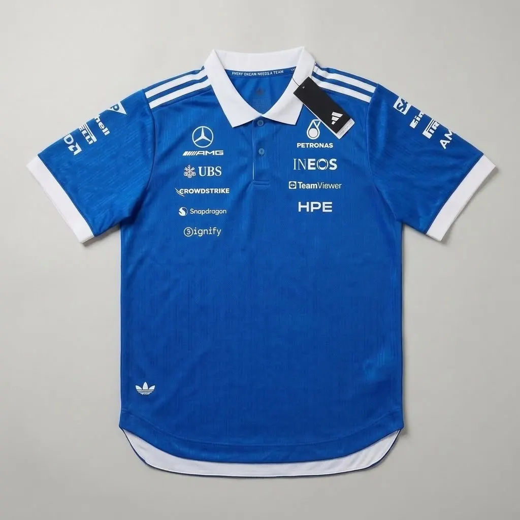 Camisa Mercedes Azul Polo