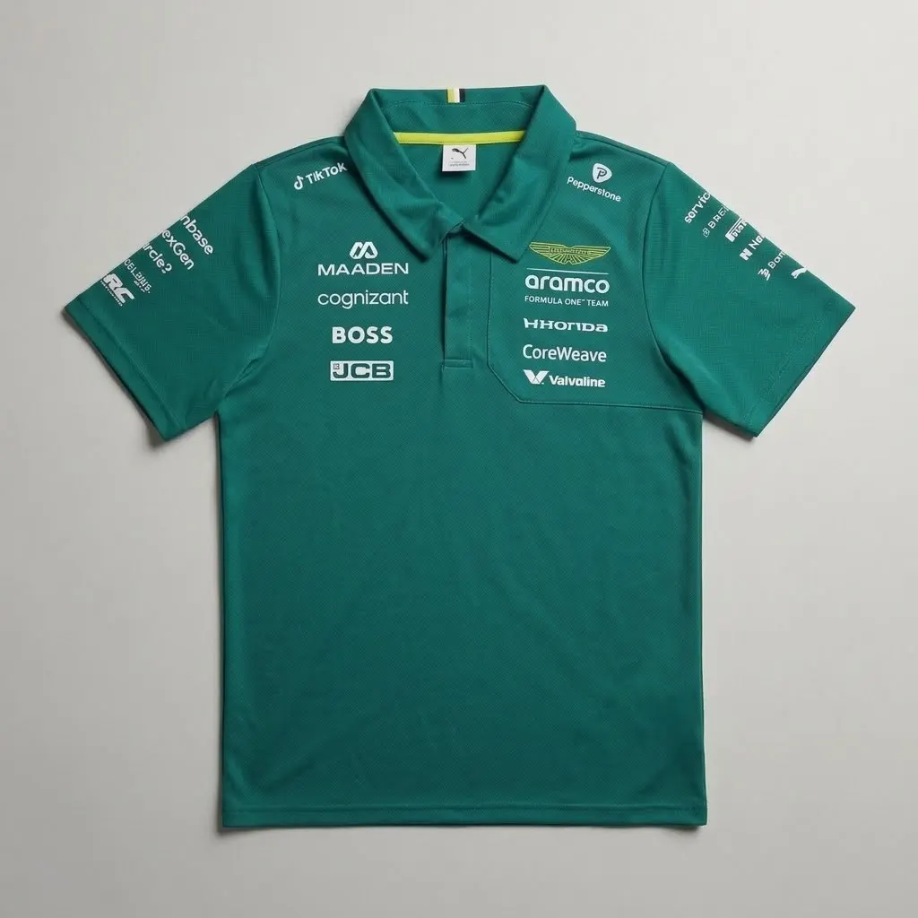 Camisa Aston Martin Verde Polo