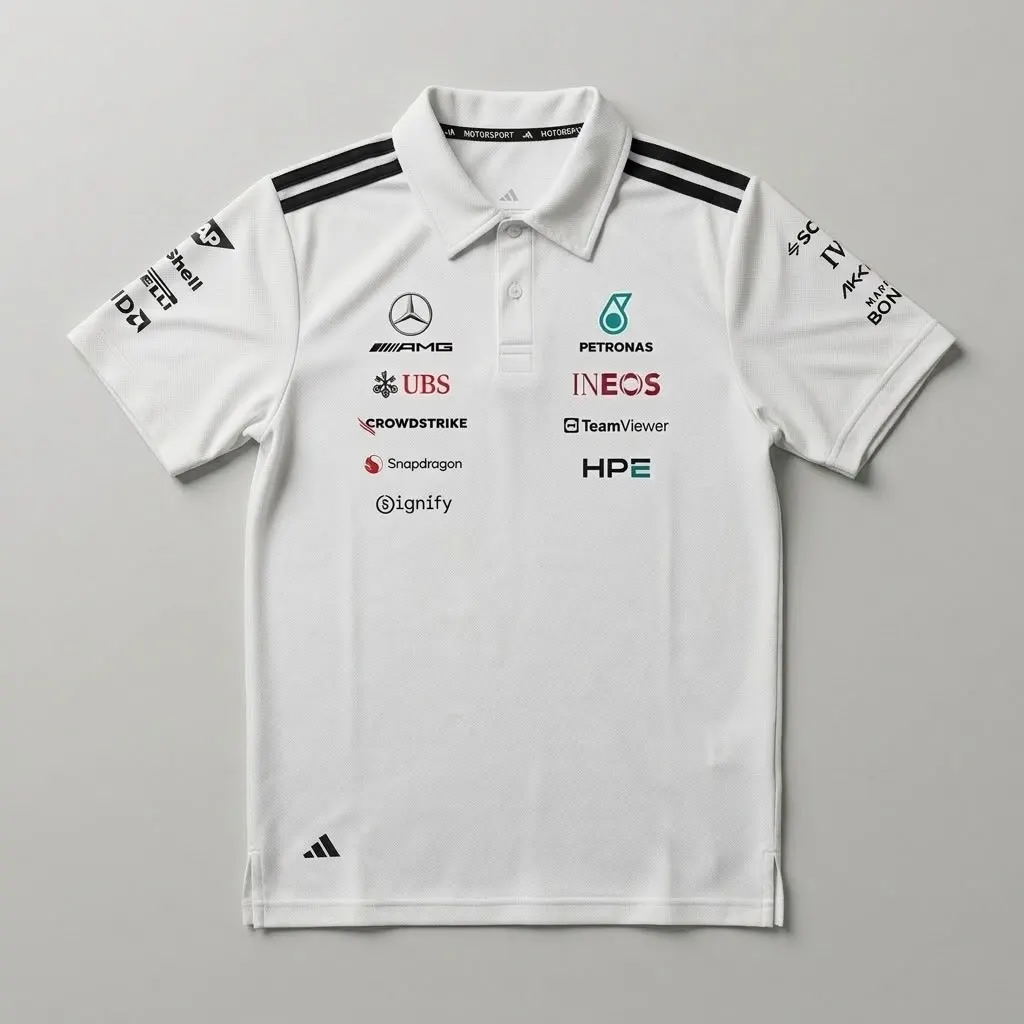 Camisa Mercedes Branca Polo